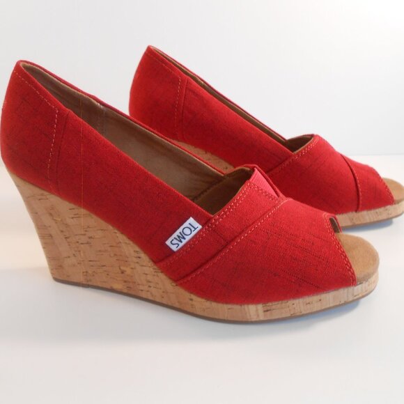 Tom's Women's Classic Espadrille Wedge Sandals - Picture 2 of 6